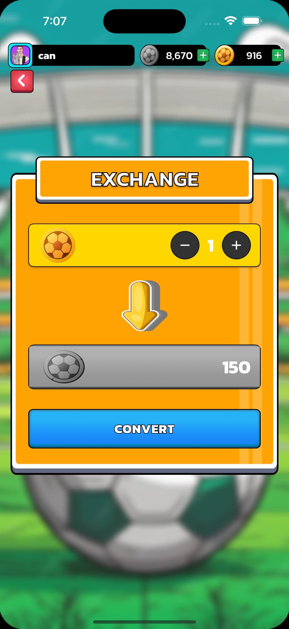 FooQ exchange: convert one gold coin into 150 silver coins