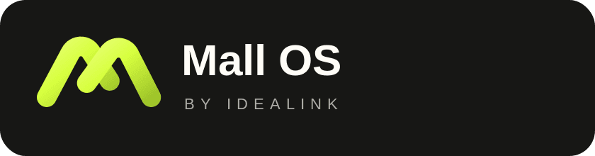 Mall OS by Idealink, over a shopping-centre atrium