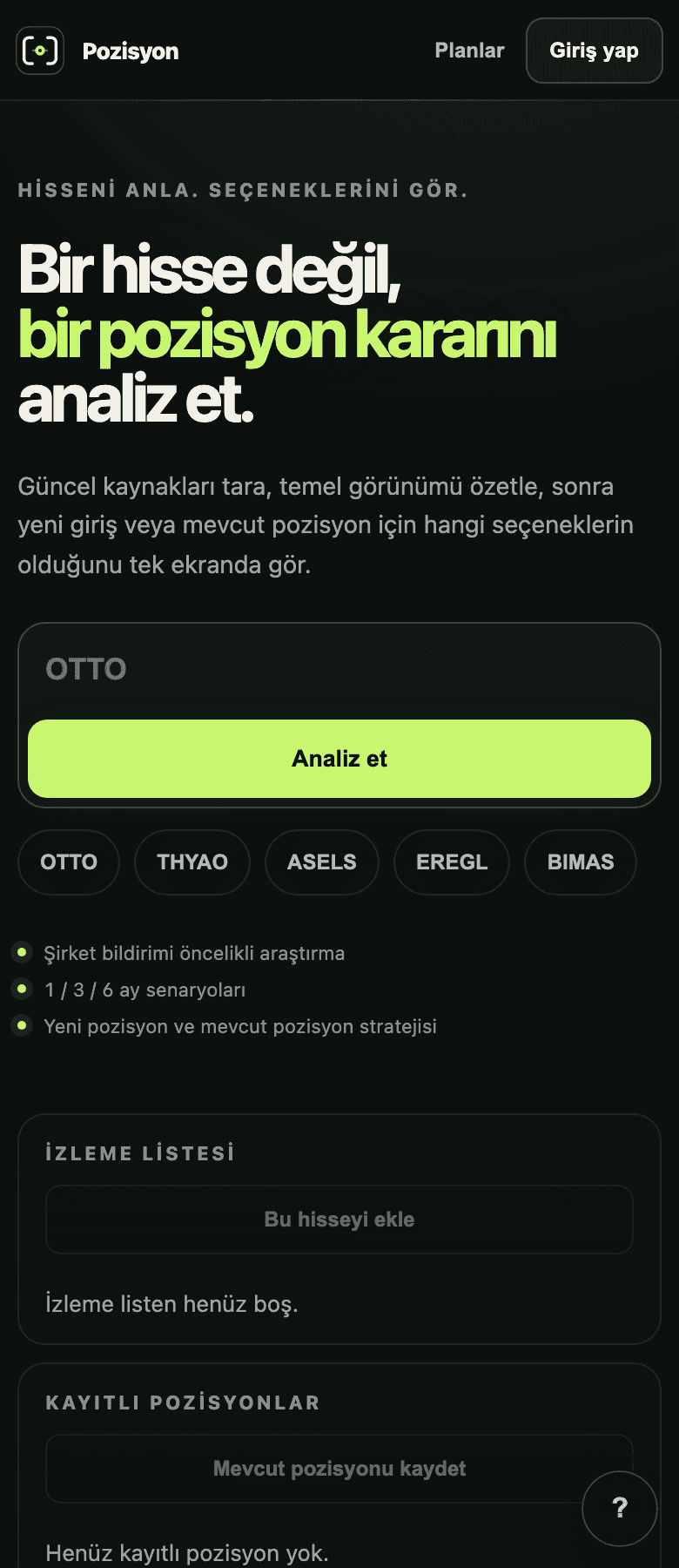 Pozisyon on a phone